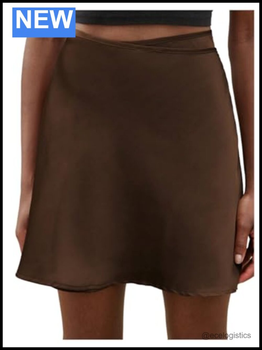 High Waist Tie Wrap Ruffle Mini Skirt A Line Flowy Short Skirt